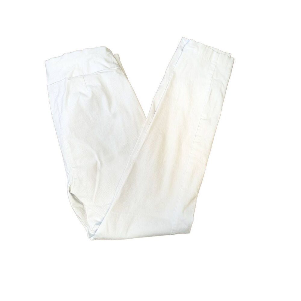 SOHO Apparel Ltd. White Pants Off Side Front Pockets with Ties Belt Women's Size